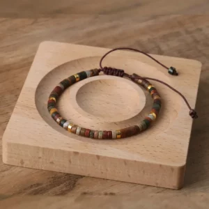 Natural Picasso Jasper Bracelet, Adjustable Fit - Image 4