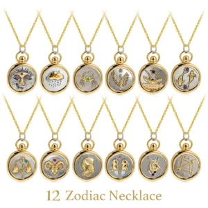 Zodiac Sign Tarot Card Pendant Necklace for Men and Women - Image 6