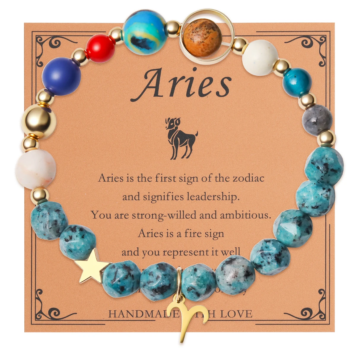12 Zodiac Signs Bracelet with Eight Planets - Image 11