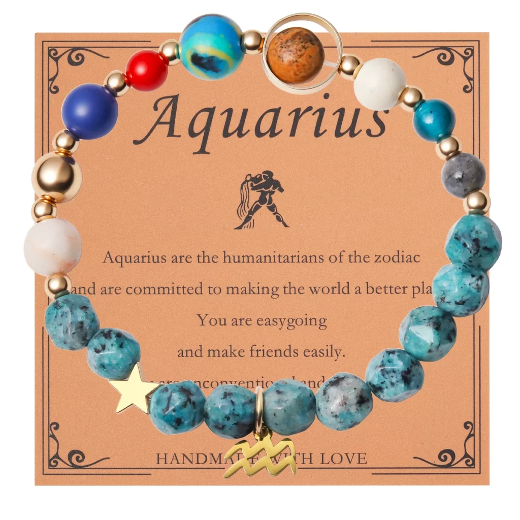 12 Zodiac Signs Bracelet with Eight Planets