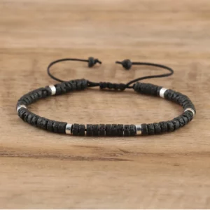 Natural Blue Emperor Stone Beaded Bracelet, Adjustable Fit - Image 41