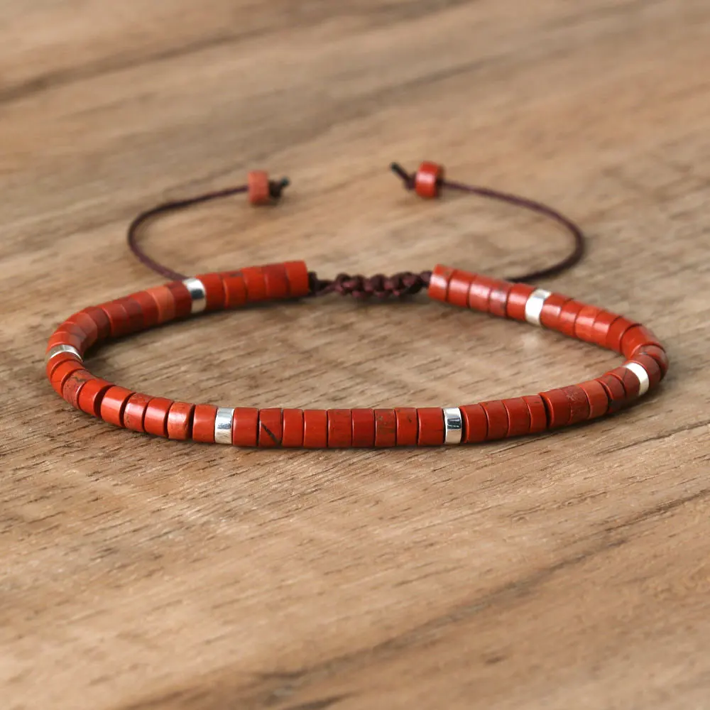 Natural Blue Emperor Stone Beaded Bracelet, Adjustable Fit