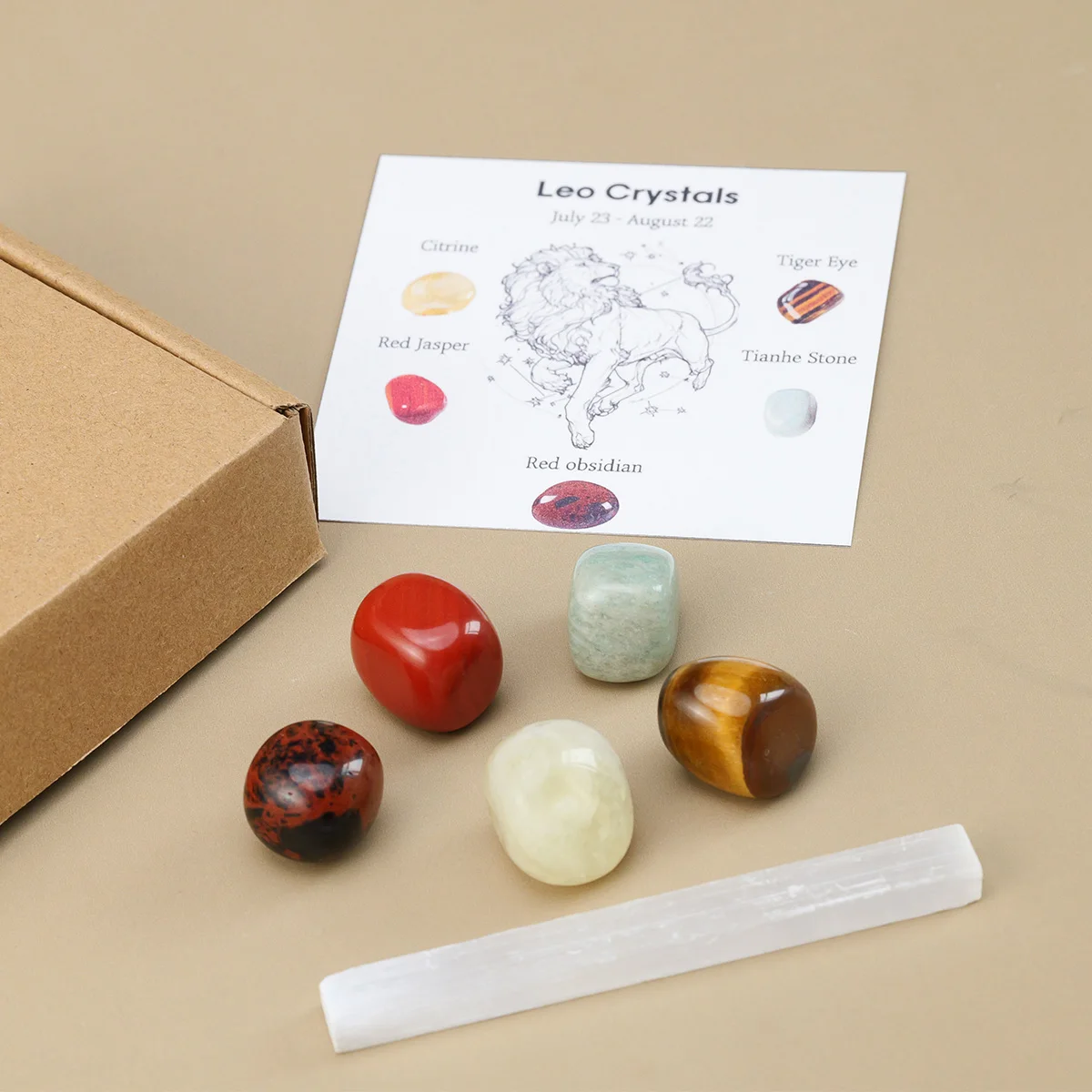 Natural Crystal 12 Zodiac Zodiac Rolling Stones Gift Set - Image 4