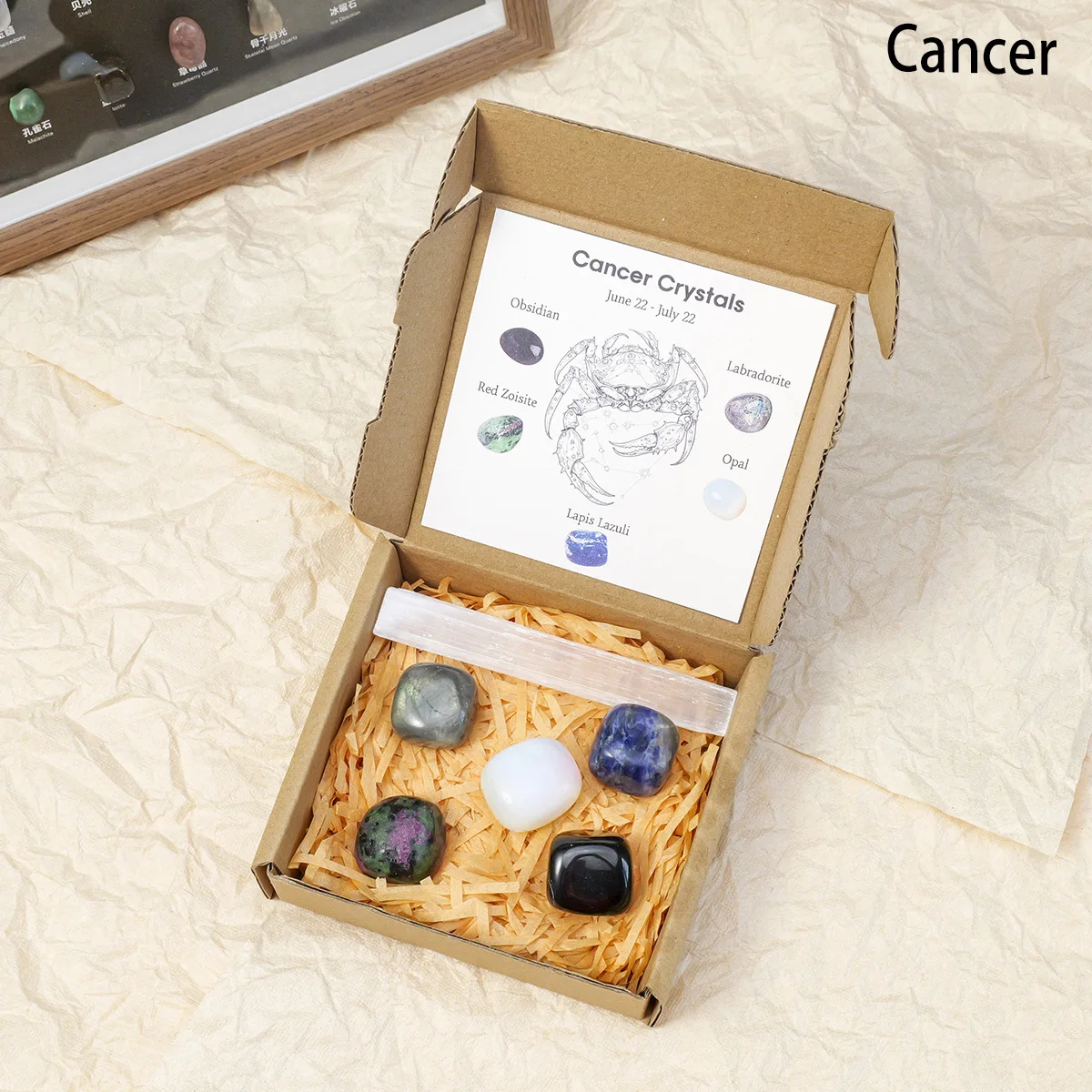 Natural Crystal 12 Zodiac Zodiac Rolling Stones Gift Set - Image 14