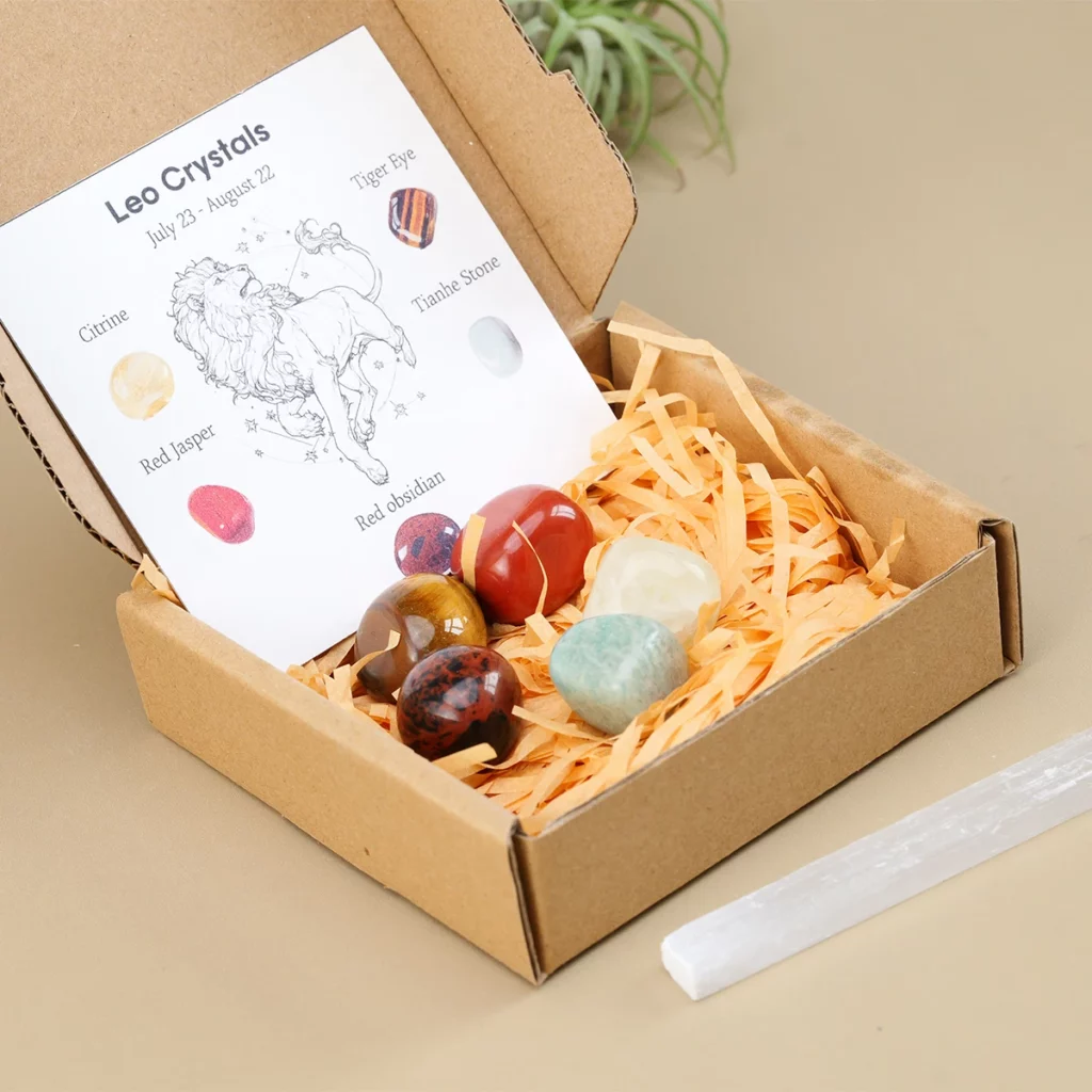 Natural Crystal 12 Zodiac Zodiac Rolling Stones Gift Set