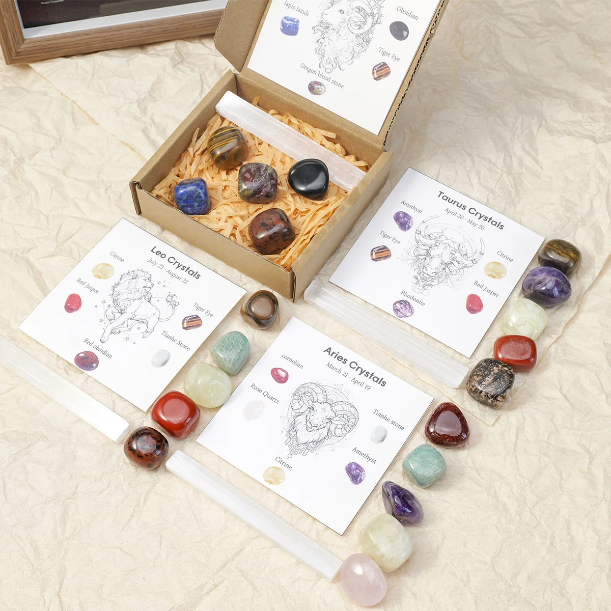 Natural Crystal 12 Zodiac Zodiac Rolling Stones Gift Set - Image 6
