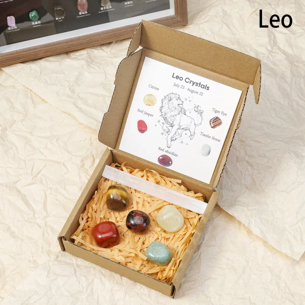 Natural Crystal 12 Zodiac Zodiac Rolling Stones Gift Set