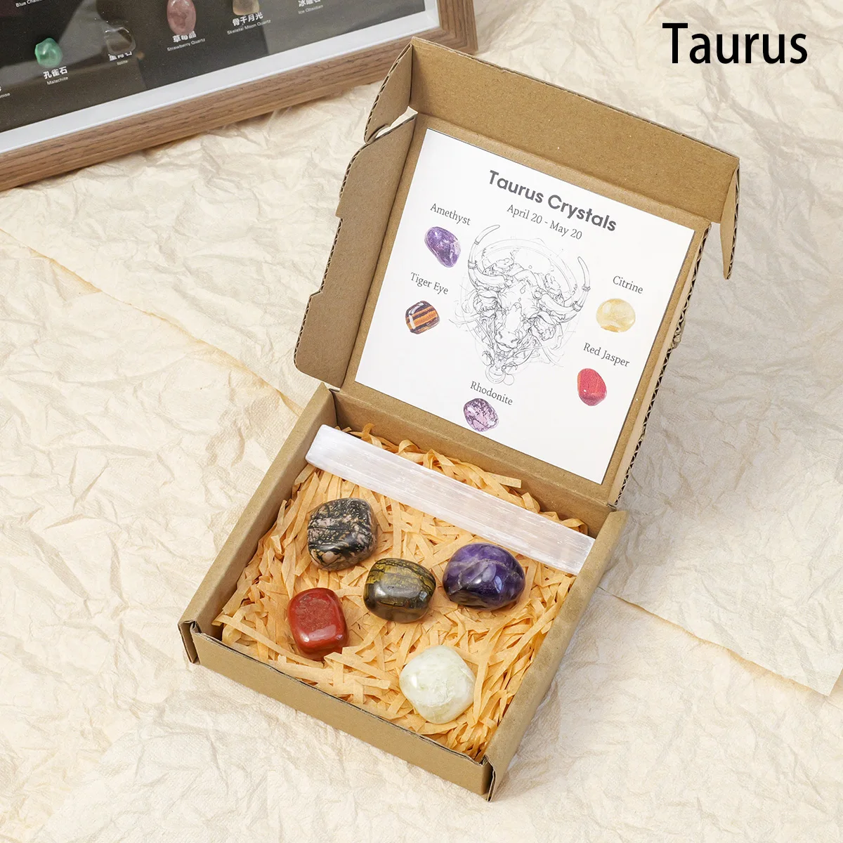 Natural Crystal 12 Zodiac Zodiac Rolling Stones Gift Set - Image 16
