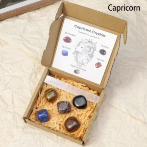 Natural Crystal 12 Zodiac Zodiac Rolling Stones Gift Set - Image 9