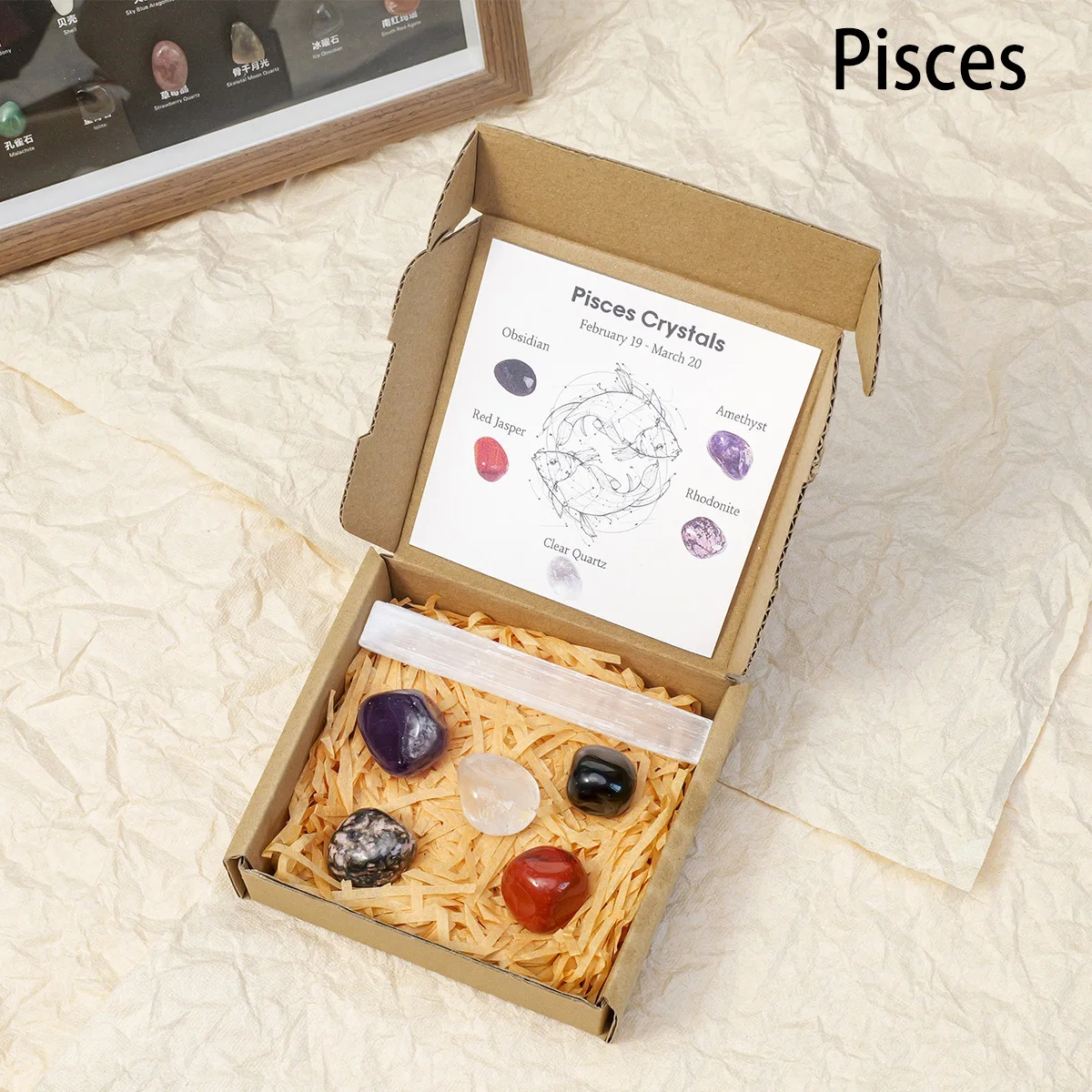 Natural Crystal 12 Zodiac Zodiac Rolling Stones Gift Set - Image 17