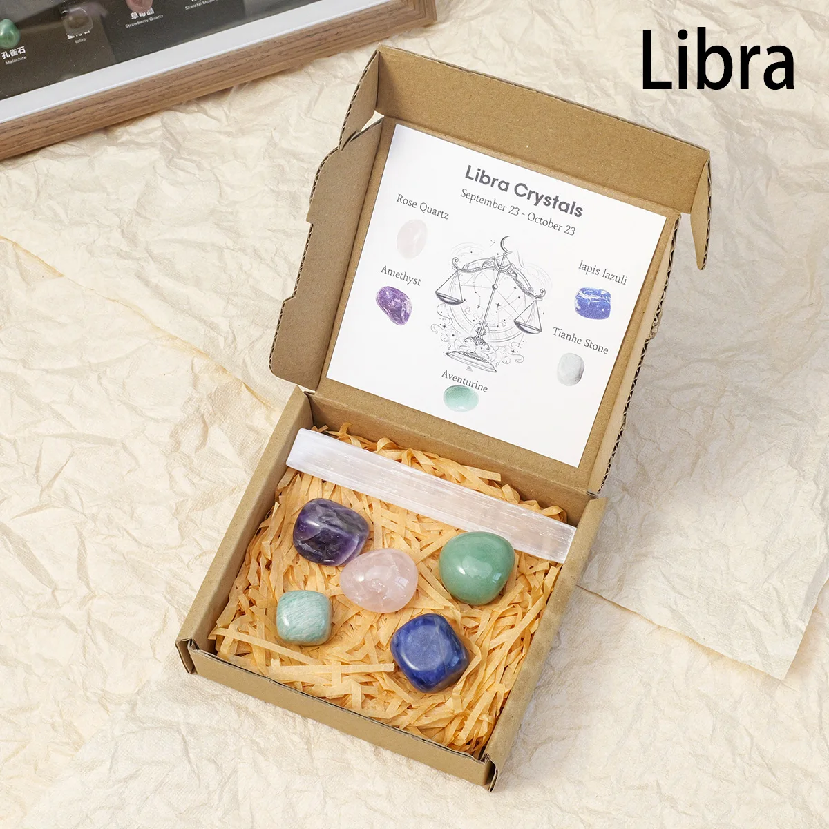 Natural Crystal 12 Zodiac Zodiac Rolling Stones Gift Set - Image 18