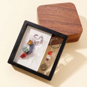 Natural Crystal 12 Zodiac Signs Keychain Set, Colorful Meditation Gift - Image 2