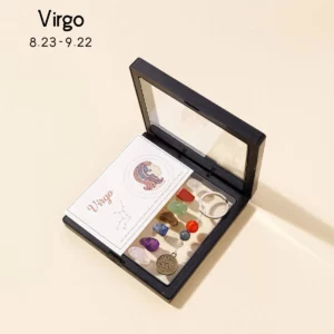 Natural Crystal 12 Zodiac Signs Keychain Set, Colorful Meditation Gift - Image 18