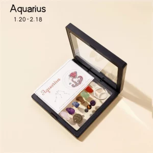 Natural Crystal 12 Zodiac Signs Keychain Set, Colorful Meditation Gift - Image 7
