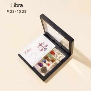 Natural Crystal 12 Zodiac Signs Keychain Set, Colorful Meditation Gift - Image 13