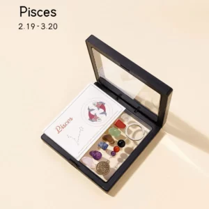 Natural Crystal 12 Zodiac Signs Keychain Set, Colorful Meditation Gift - Image 14