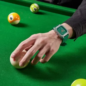 2025 Sport Quartz Watch, Silicone Strap, Billiards Green Design - Image 3