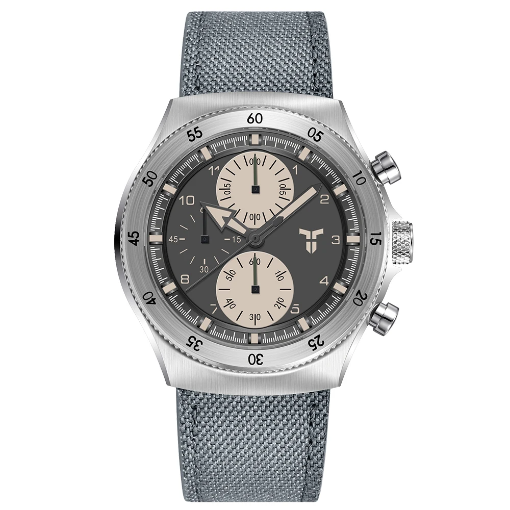 Men's Sport Watch, Dual Time, Sapphire dual color blue and green
