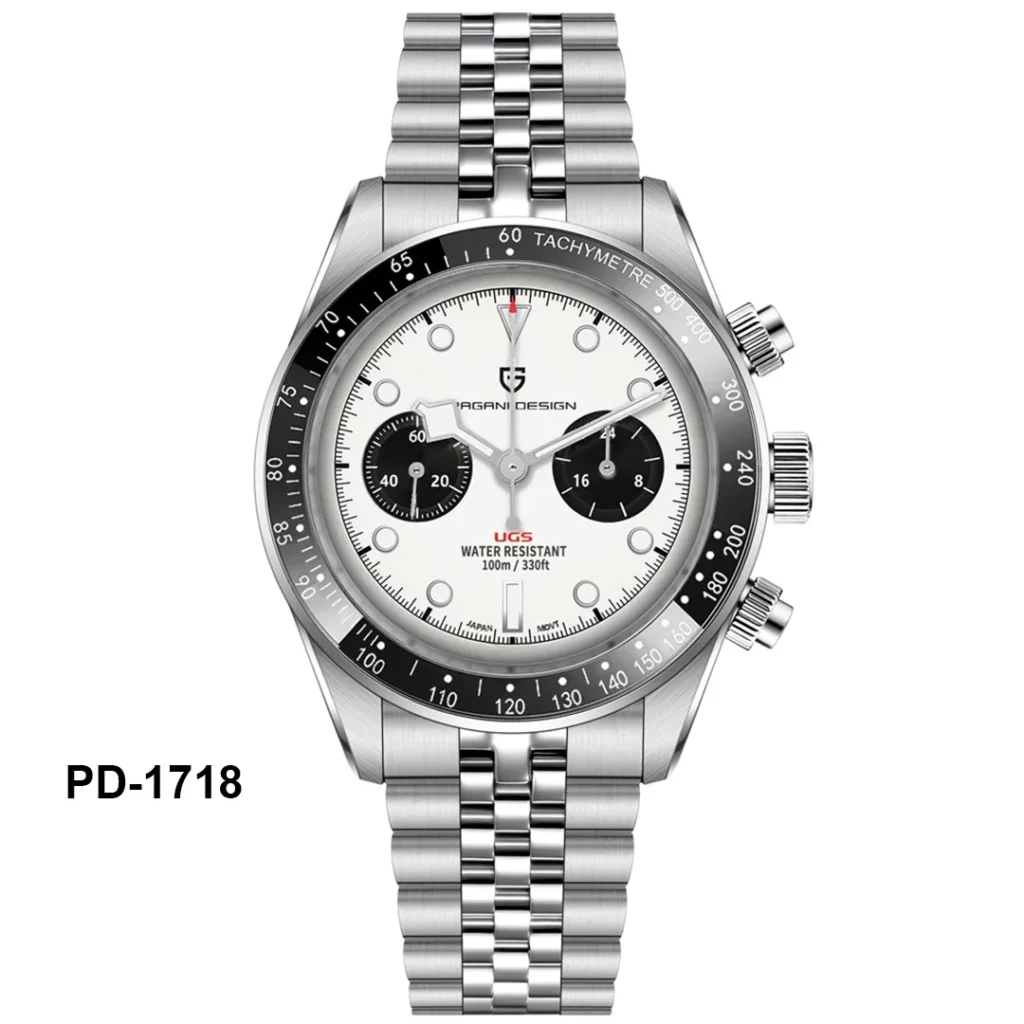 Pagani Design Panda Dial Chronograph Watch for Men