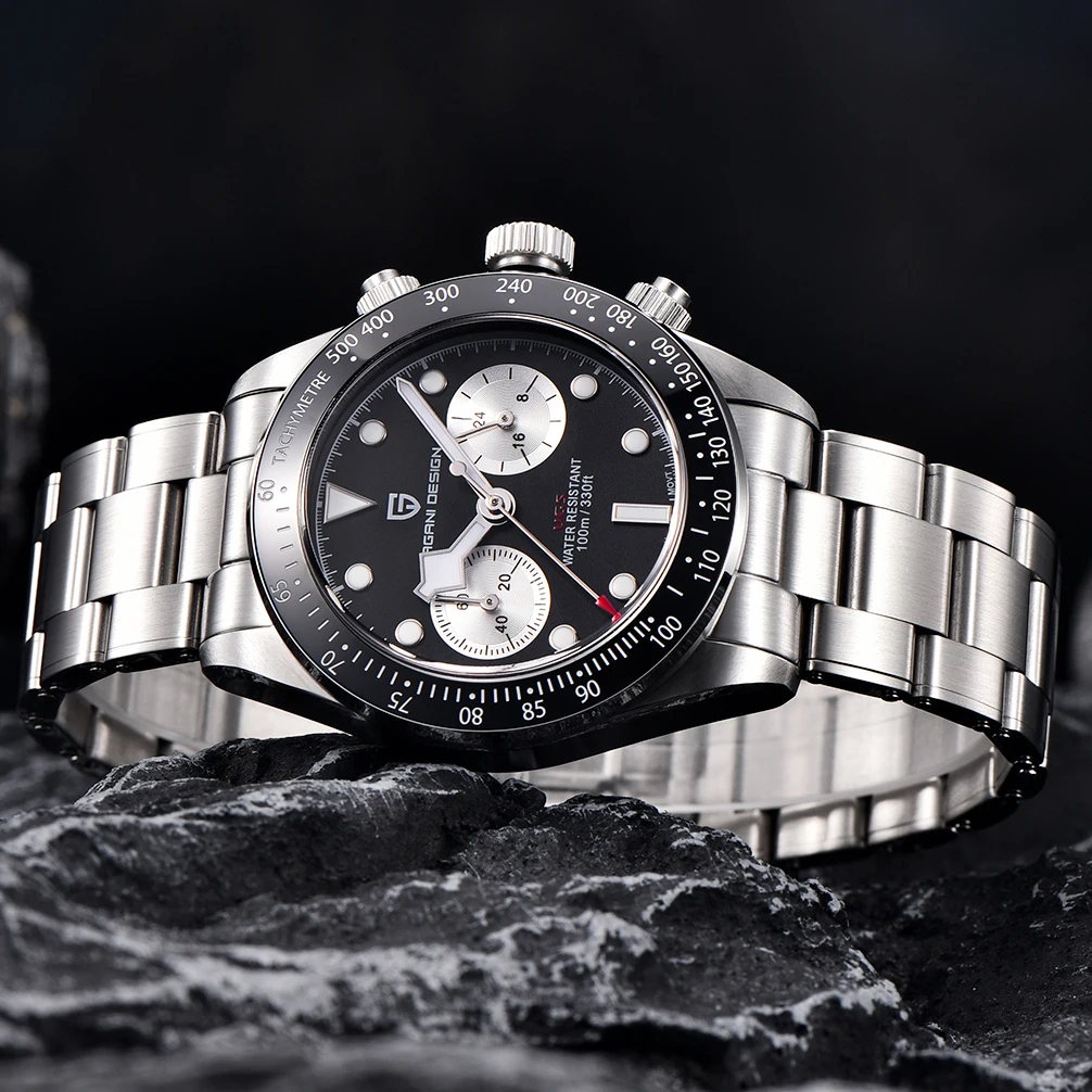 Pagani Design Panda Dial Chronograph Watch for Men