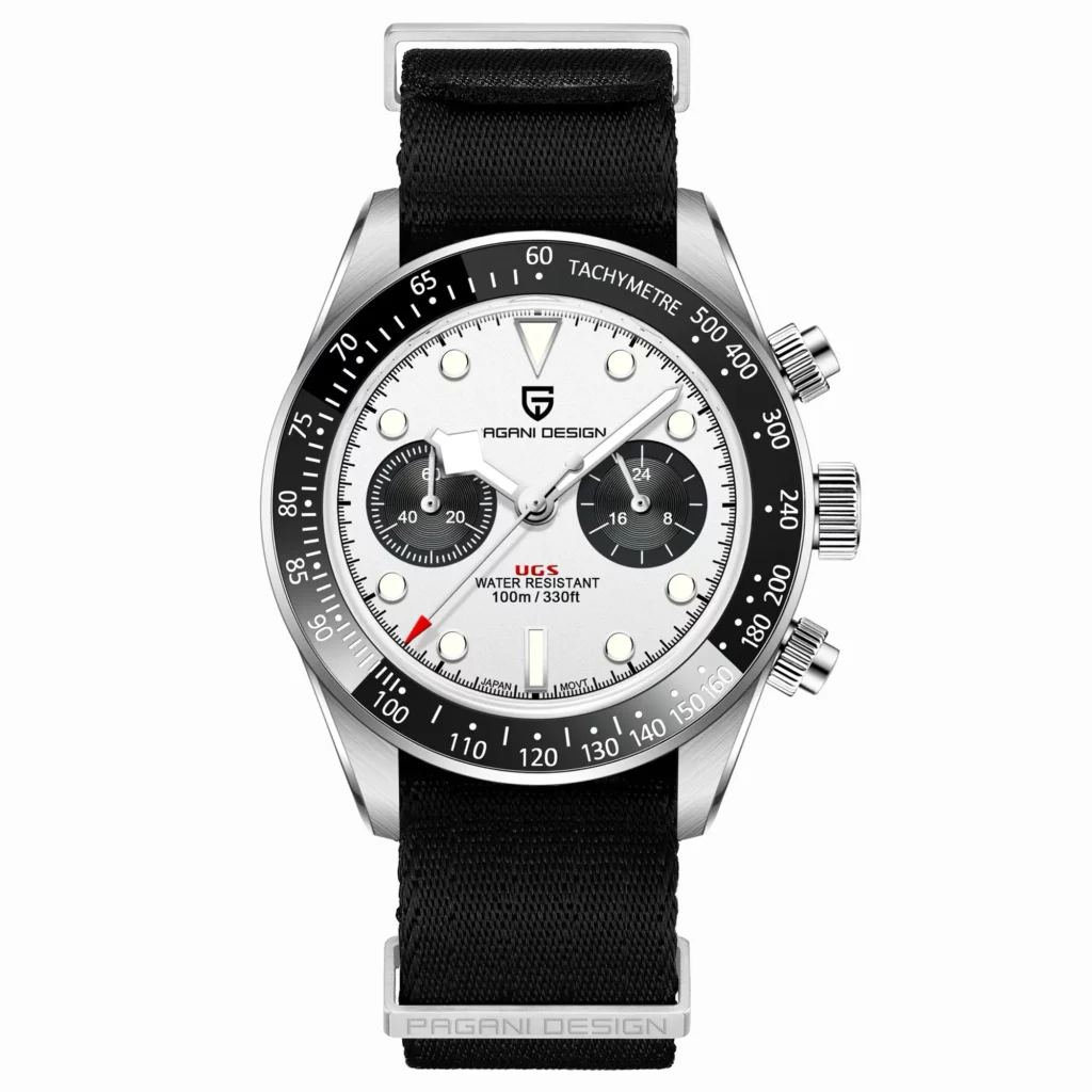 Pagani Design Panda Dial Chronograph Watch for Men