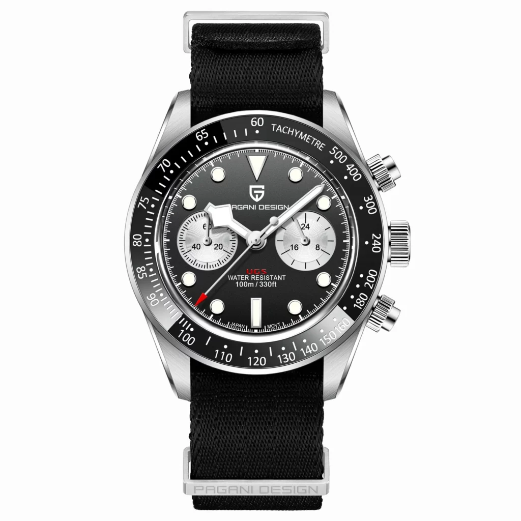 Pagani Design Panda Dial Chronograph Watch for Men
