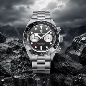 Pagani Design Panda Dial Chronograph Watch for Men - Image 1