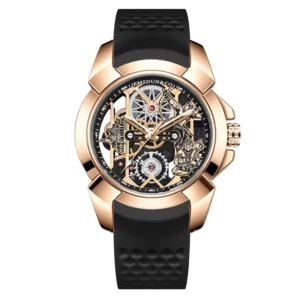 3D Skeleton orange Dial Luxury Quartz Watch for Men - Image 16