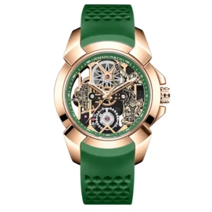 3D Skeleton orange Dial Luxury Quartz Watch for Men - Image 10