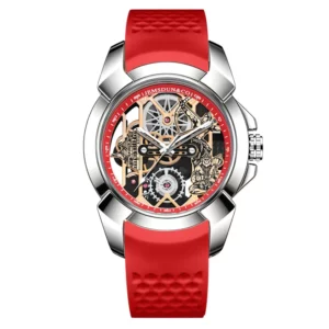 3D Skeleton orange Dial Luxury Quartz Watch for Men - Image 18