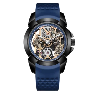 3D Skeleton orange Dial Luxury Quartz Watch for Men - Image 13