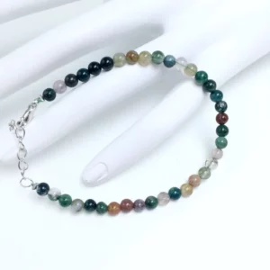 4mm Chakra Beads Energy Bracelet with Natural Agates - Image 11