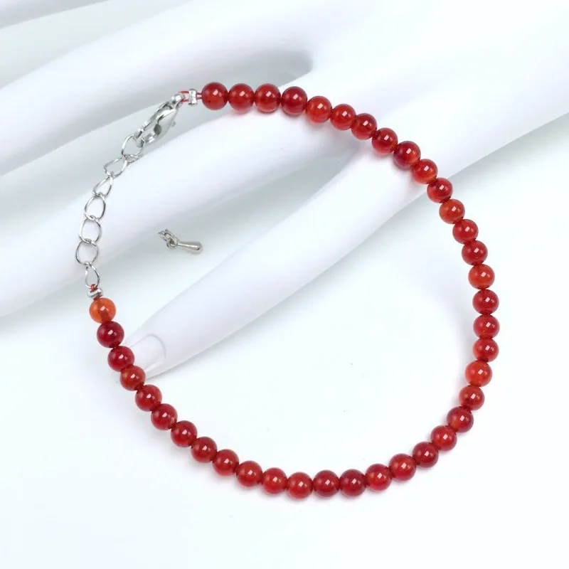 4mm Chakra Beads Energy Bracelet with Natural Agates