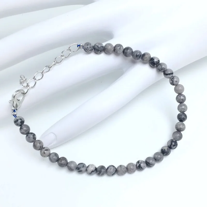 4mm Chakra Beads Energy Bracelet with Natural Agates