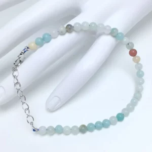 4mm Chakra Beads Energy Bracelet with Natural Agates - Image 10
