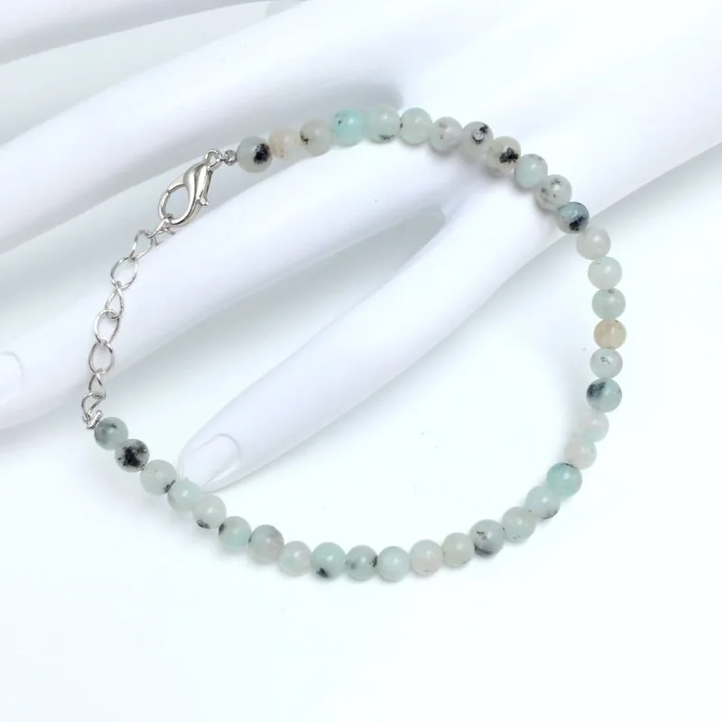 4mm Chakra Beads Energy Bracelet with Natural Agates