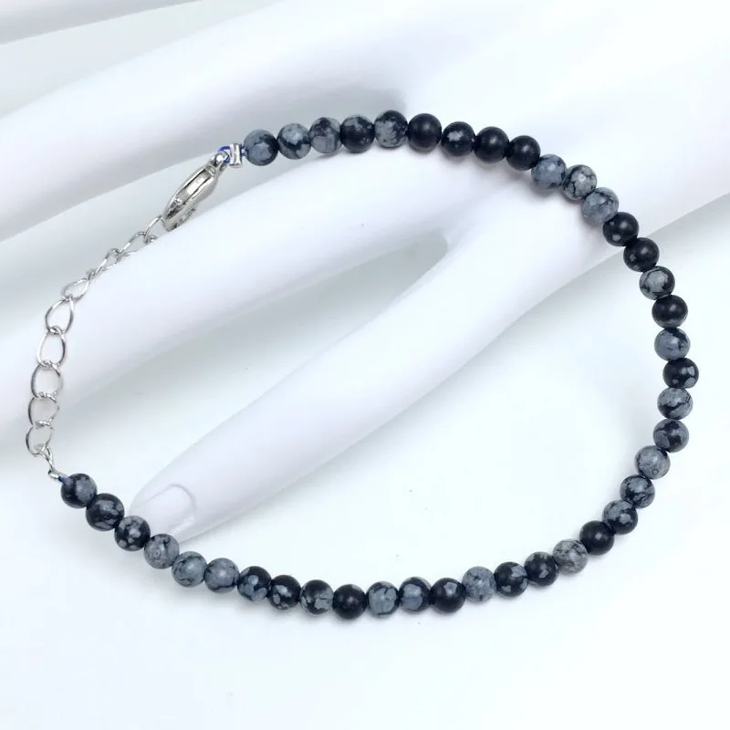 4mm Chakra Beads Energy Bracelet with Natural Agates