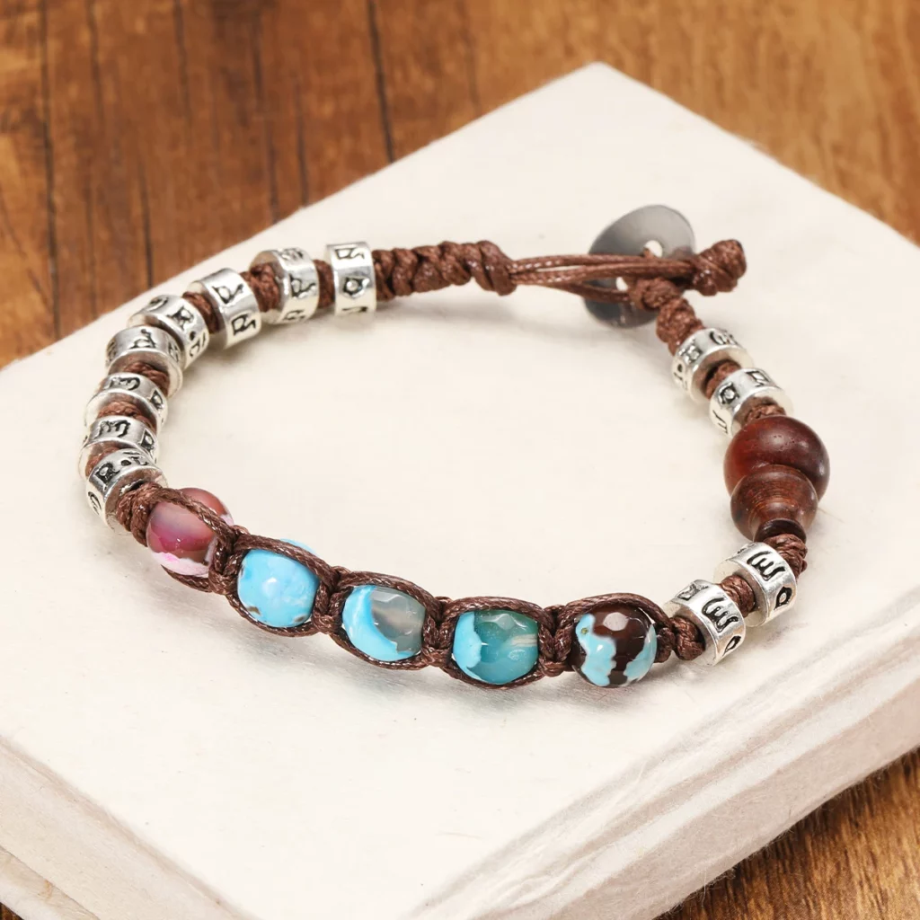 8mm Tibetan Buddhist Red Sandalwood Prayer Beads Bracelet