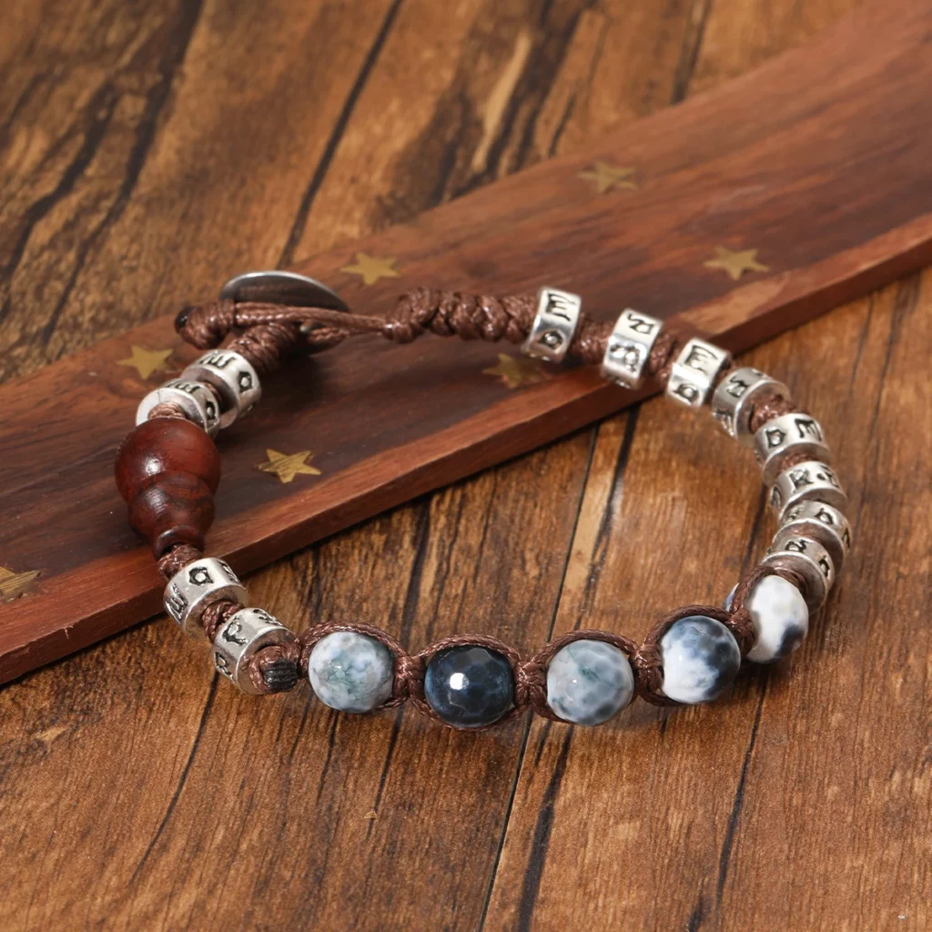 8mm Tibetan Buddhist Red Sandalwood Prayer Beads Bracelet