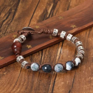 8mm Tibetan Buddhist Red Sandalwood Prayer Beads Bracelet - Image 3