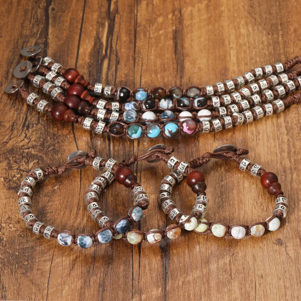 8mm Tibetan Buddhist Red Sandalwood Prayer Beads Bracelet