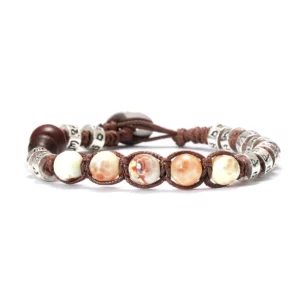 8mm Tibetan Buddhist Red Sandalwood Prayer Beads Bracelet - Image 11