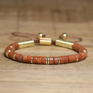 Boho Stone Bracelet Bundle, Tiger Eye & Smoky Quartz - Image 2
