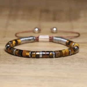 Boho Stone Bracelet Bundle, Tiger Eye & Smoky Quartz - Image 7