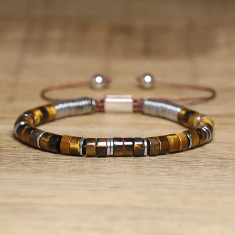 Boho Stone Bracelet Bundle, Tiger Eye & Smoky Quartz