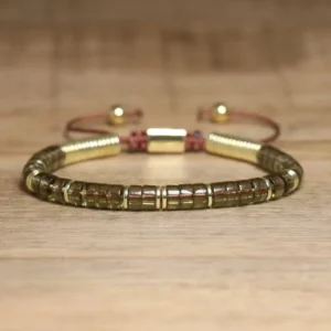 Boho Stone Bracelet Bundle, Tiger Eye & Smoky Quartz - Image 3