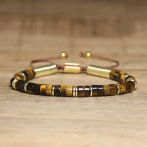 Boho Stone Bracelet Bundle, Tiger Eye & Smoky Quartz - Image 5