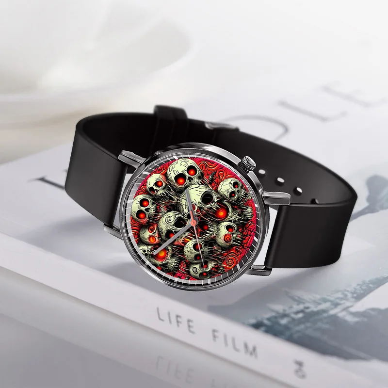 Boy's Halloween Skull Quartz Watch