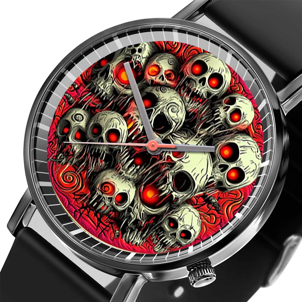 Boy's Halloween Skull Quartz Watch