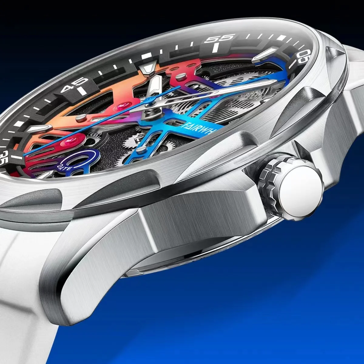 Mark Fairwhale Sports Automatic Rainbow Steel Watch - Image 2